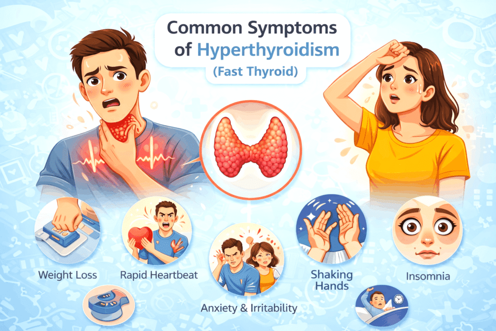 Common Symptoms of Hyperthyroidism (Fast Thyroid)