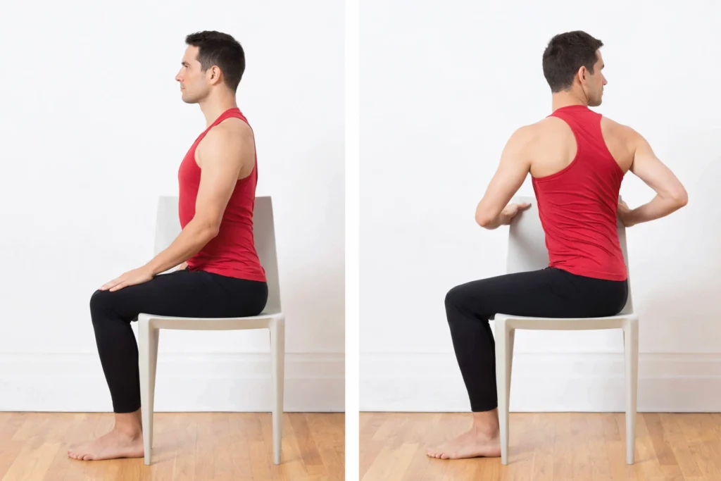 Seated spinal twist