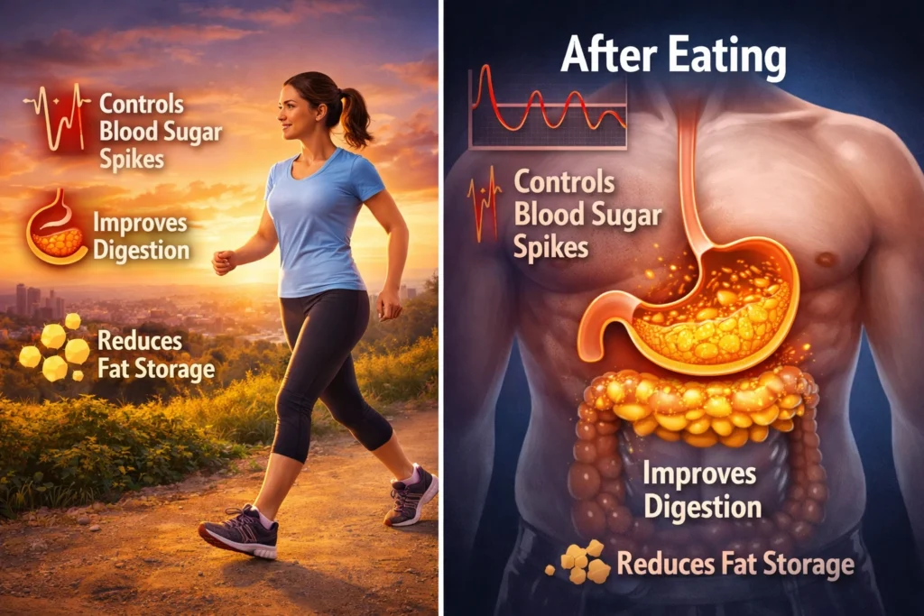 Walking after eating health benefits