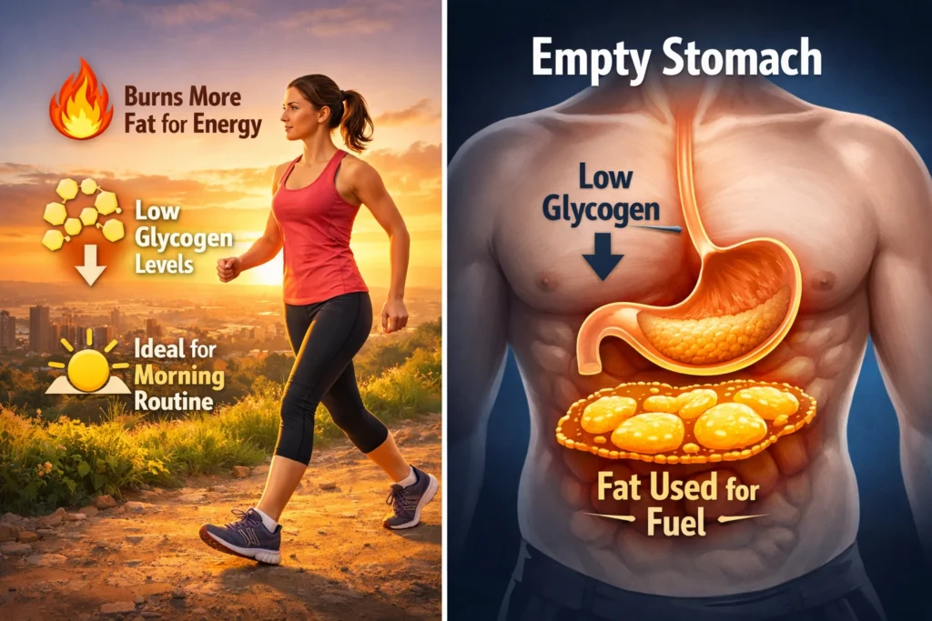 Walking to burn fat before breakfast