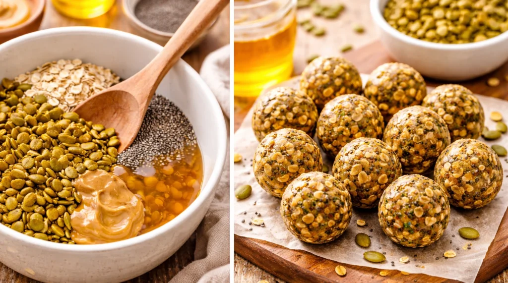 Crunchy Pumpkin Seed Energy Bites