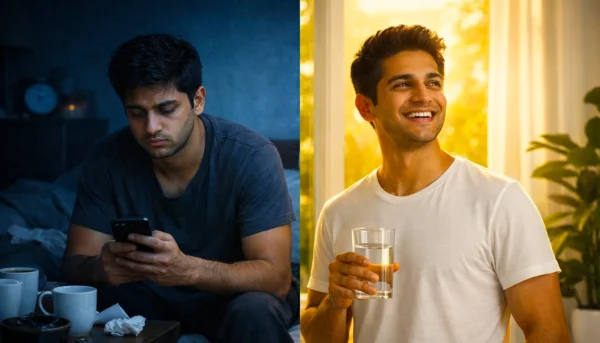 morning routine for longevity infographic