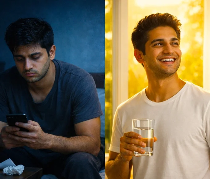 morning routine for longevity infographic